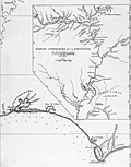 Anville's map from the Perdido River past Pensacola to Cape San Blas.