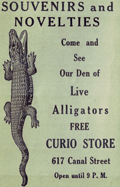 Scarce brochure for tours of New Orleans, Louisiana.