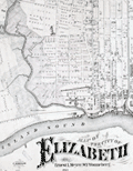Map of Elizabeth, New Jersey by Ernest L. Meyer from 1871.
