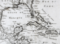 Antique map of the Gulf Coast and Caribbean