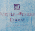 Manuscript map of the lines of the Norfolk and Western Railway .