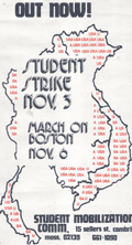 Rare, 1969 anti-war protest poster with SE Asia map.