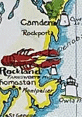 1952 Map of Western, Central, and Eastern Maine by Lepper.