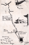 Rare 1927 Advertising Map of Peking, China for Sanitary Fur Company.