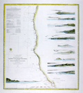 Antique nautical chart of West U.S.: San Francisco to Umpqua River