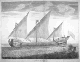 Henri Sbonski de Passebon engraving of galeasse a la voile