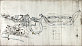 19th century manuscript map of the London Docklands.