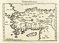 Attractive 16th century woodcut map of Asia Minor: Turkey, Syria, Iraq