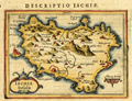 400 year-old map of the volcanic island of Ischia