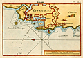 Antique sea chart of Livorno, Italy