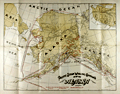 Alaska map with routes of steamers, canneries, and whaling stations.