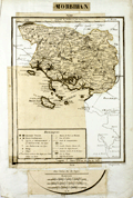 Rare paste up engraver's copy of an unpublished Dezauche map.