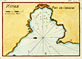 Port plan of the the Bay and village of Çesme, Turkey