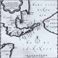 Rare Dutch chart of island of Hokkaido, Japan.