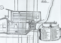 Antique City Plan of Batavia or Jakarta, Indonesia