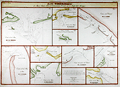 Antique nautical chart of Alabama and Florida bays and ports.