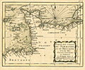 Antique miniature nautical chart of the Provence coast.