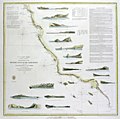 Antique survey chart of San Francisco to San Diego, California