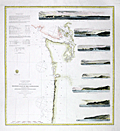 Antique nautical chart from Umpquah River, Oregon to Canada