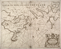 Antique chart of the eastern portion of the Shetland islands.