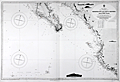 Nautical chart of lower Baja California and Gulf of Cortez