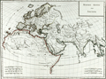 Map of western hemisphere focused on North America and South America.