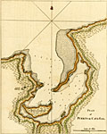 Antique nautical harbor chart of Puerto Cavanas, Cuba