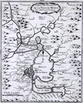 Antique French map or plan of Mexico City or Tenochtitlan