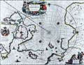 Blaeu antique map of the North Polar Region.