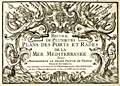 Title page for Michelot Bremond sea map atlas of Mediterranean ports