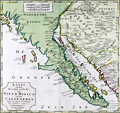 Isaac Tirions's map of the American Southwest