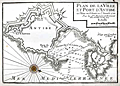 Old nautical antique sea chart map: Antibes, France- Michelot