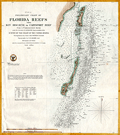 Fine antique hydrographic survey chart of Biscayne Bay.