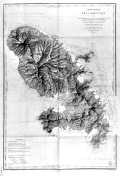 Antique nautical chart/ map of the island of Martinique, Caribbean
