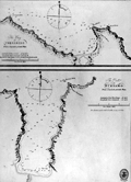 Antique nautical chart of Venezuela - Turiamo and Corsarios