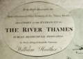 Antique chart of the entrances to the Thames River with London