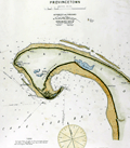 Antique nautical chart of Provincetown, Massachusetts.