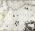 Chart of Pacific Ocean from Jalisco, Mexico, to Chile.