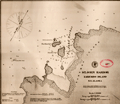 Early chart of St. John Harbor on Zarembo Island in Alaska.