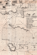 Rare antique chart of the ports of Goa and Mormugao, India.