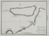 Antique engraved chart of Mole San Nicolas, Haiti