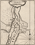  Port and harbour of St. Augustine, Florida ca. 1764 from Bellin.