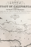 California gold-rush era blueback chart of the West Coast.