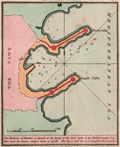 Map or plan of the harbor at Rhodes, Greece by John Luffman.