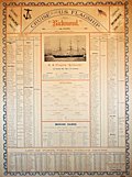Broadsheet souvenir of the steam sloop Richmond from 1877