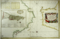 Antique French sea chart of the Strait of Gibraltar