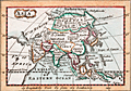 Antique miniature map of Asia by Turner with Tibet.