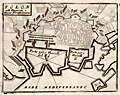 Rare plan of Toulon, France by F. Coronelli