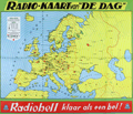 Bell Telephone map of radio stations in Europe in 1938.