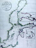 Antique British nautical chart of the Baltic Sea.